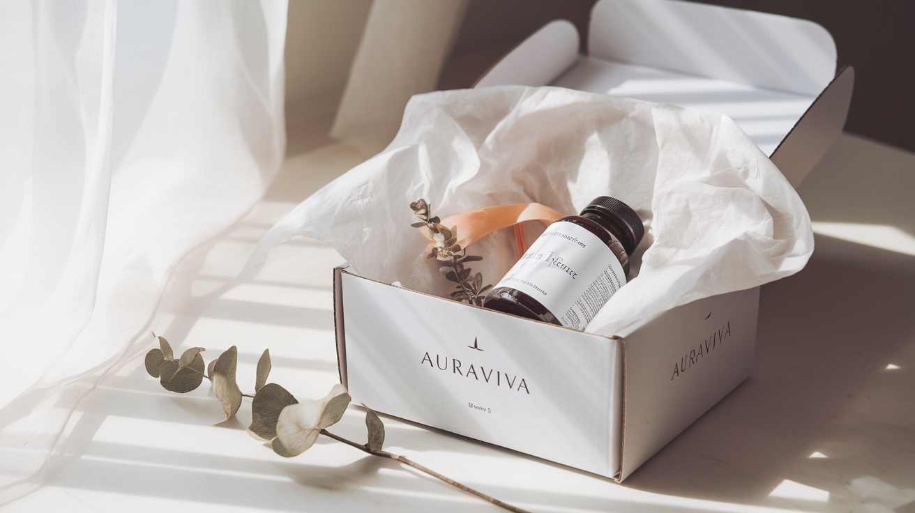 Consegna e imballaggio discreto di Auraviva